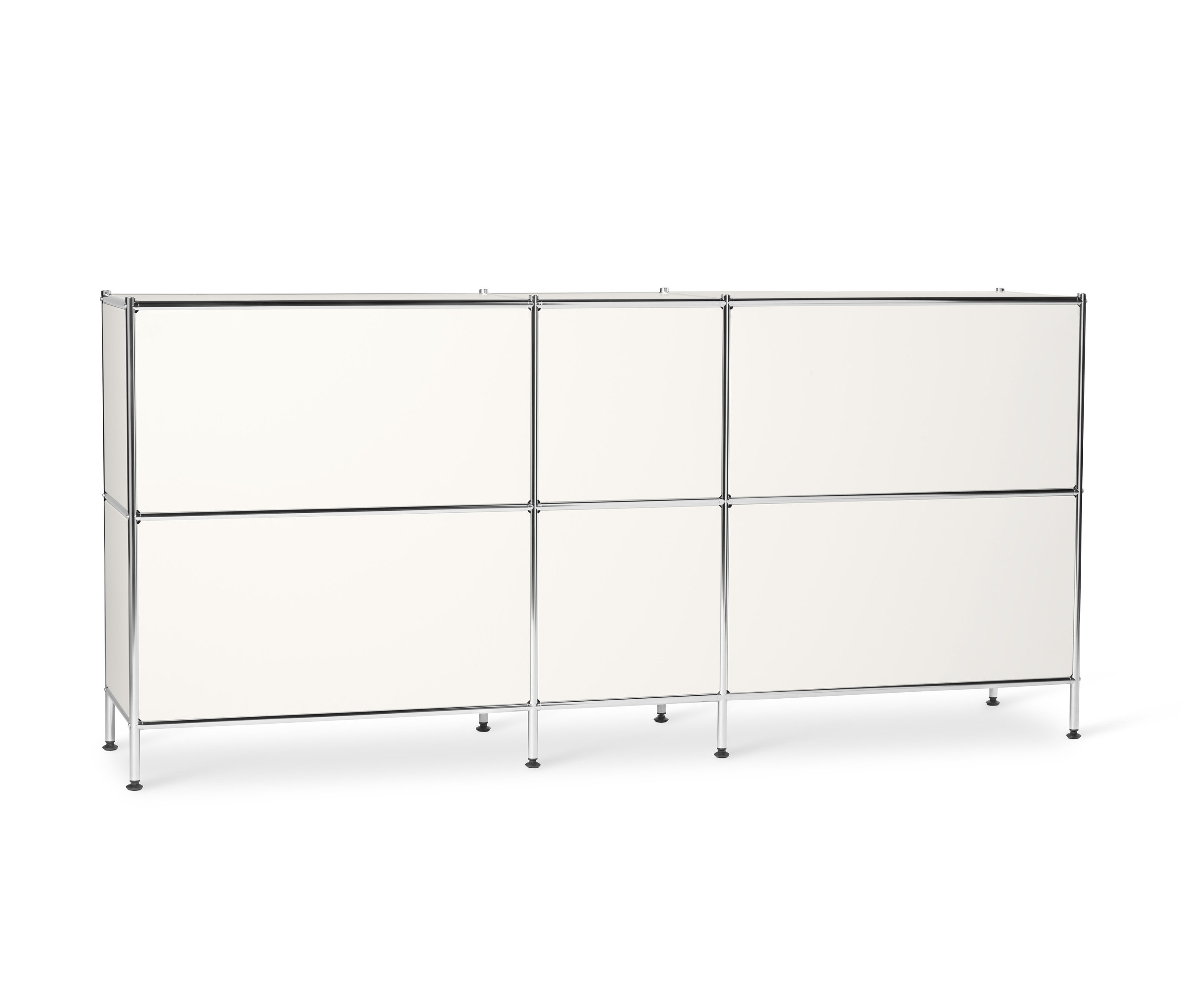Thumbnail - Tchibo - Sideboard Metall »Cn3« groß mit 6 Klappenfächern - 190x40x89,5cm - chrom - Stahl / Aluminium / Kunststoff