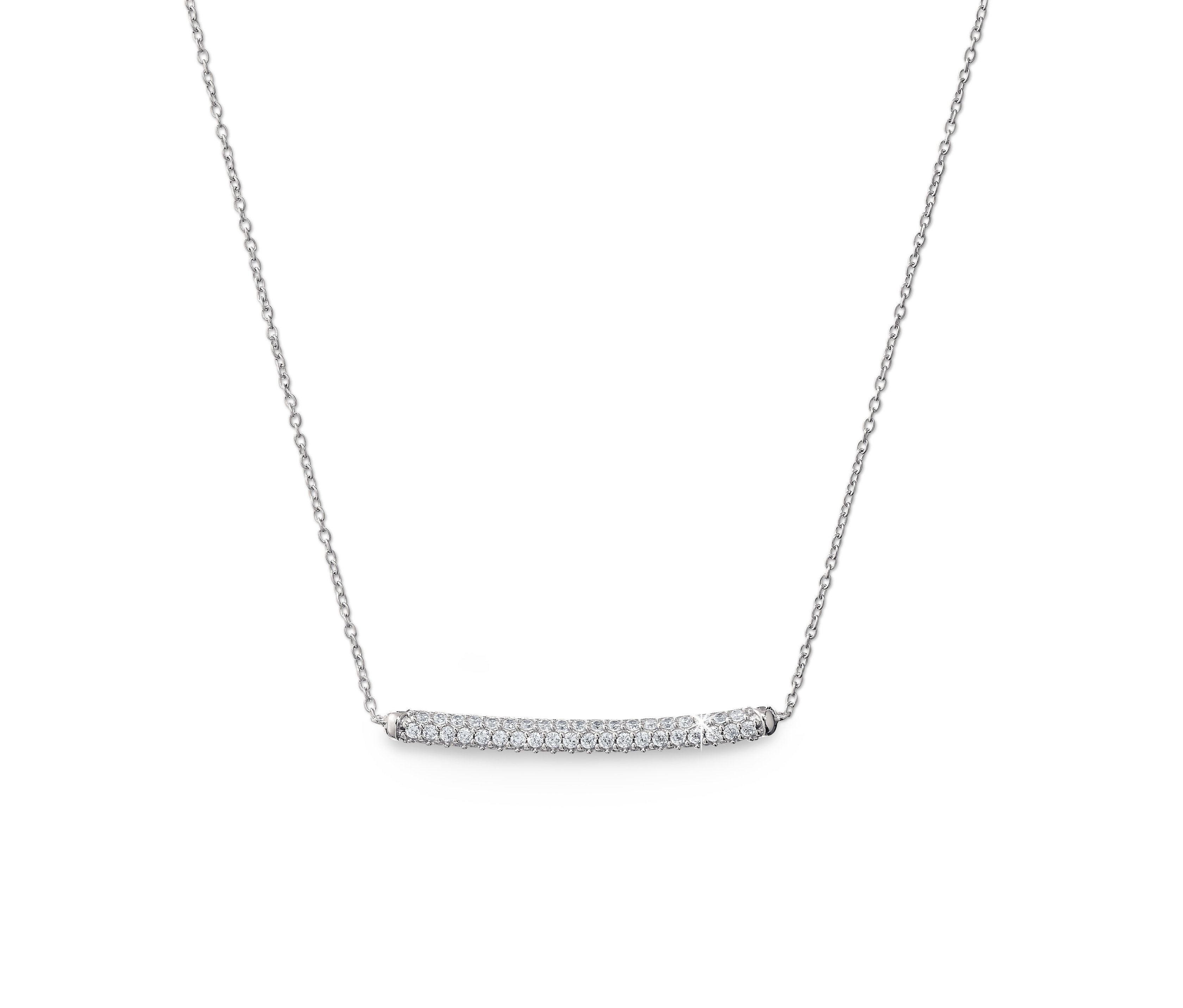 Kette aus 925er Silber mit Zirkonia in Pavé-Fassung.