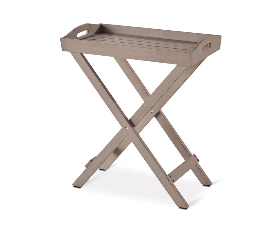 Grauer Klapptisch des Dining-Sets »Leira«, 6-teilig.