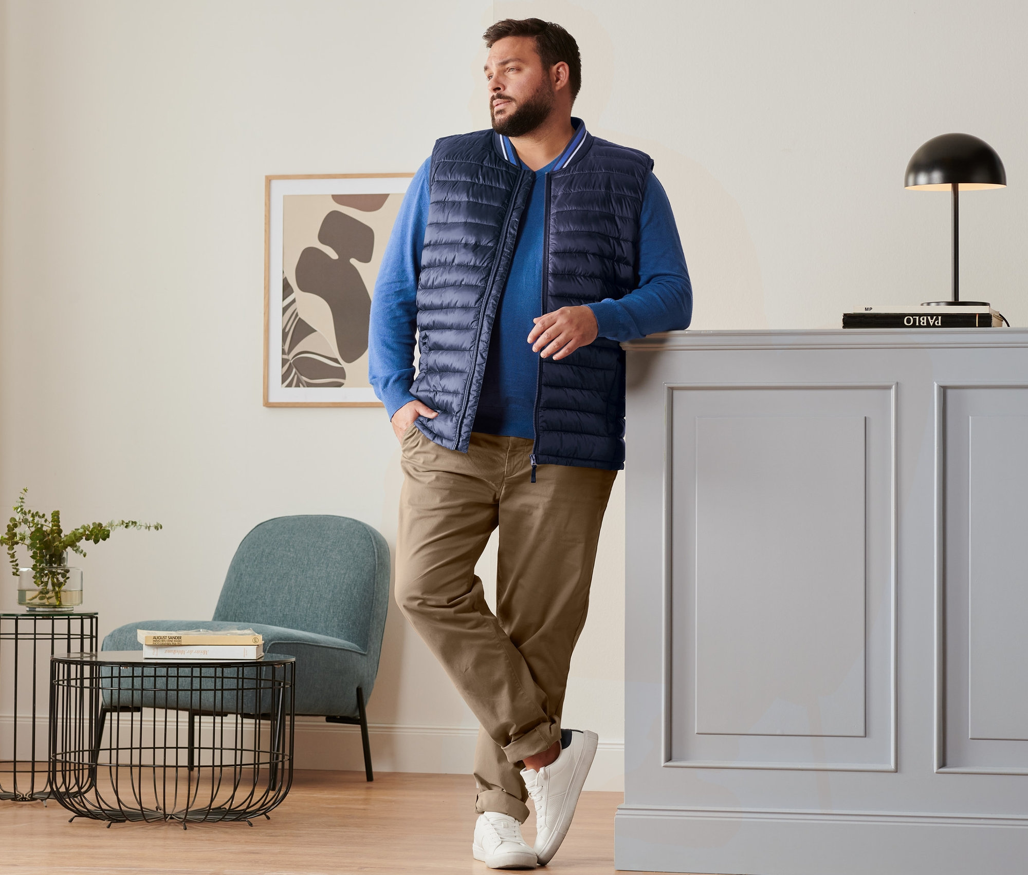 Thumbnail - Tchibo - Leinen-Pullover - Herren - Gr. 5XL - dunkelblau