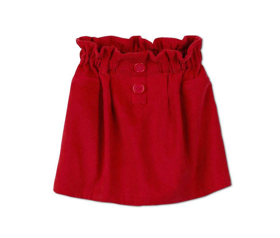 Ein roter Cordrock.