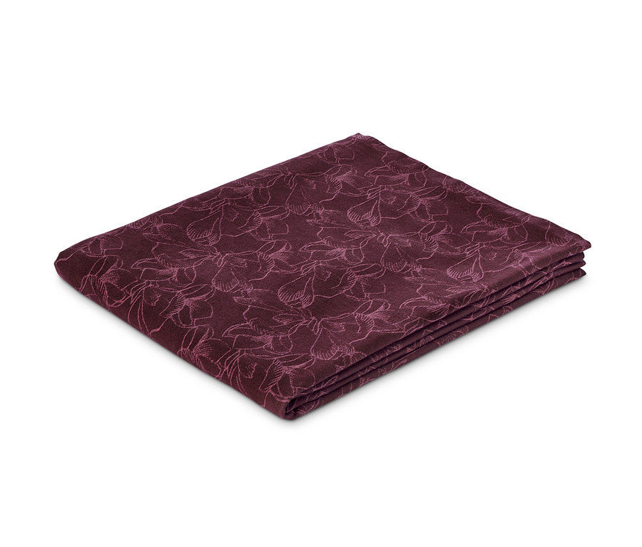 Eine gefaltete Jacquard-Tafeldecke.