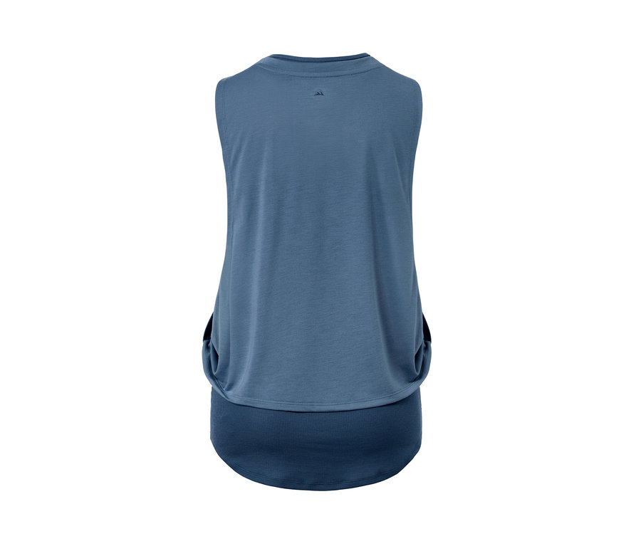 Blaues 2-in-1-Sporttop.