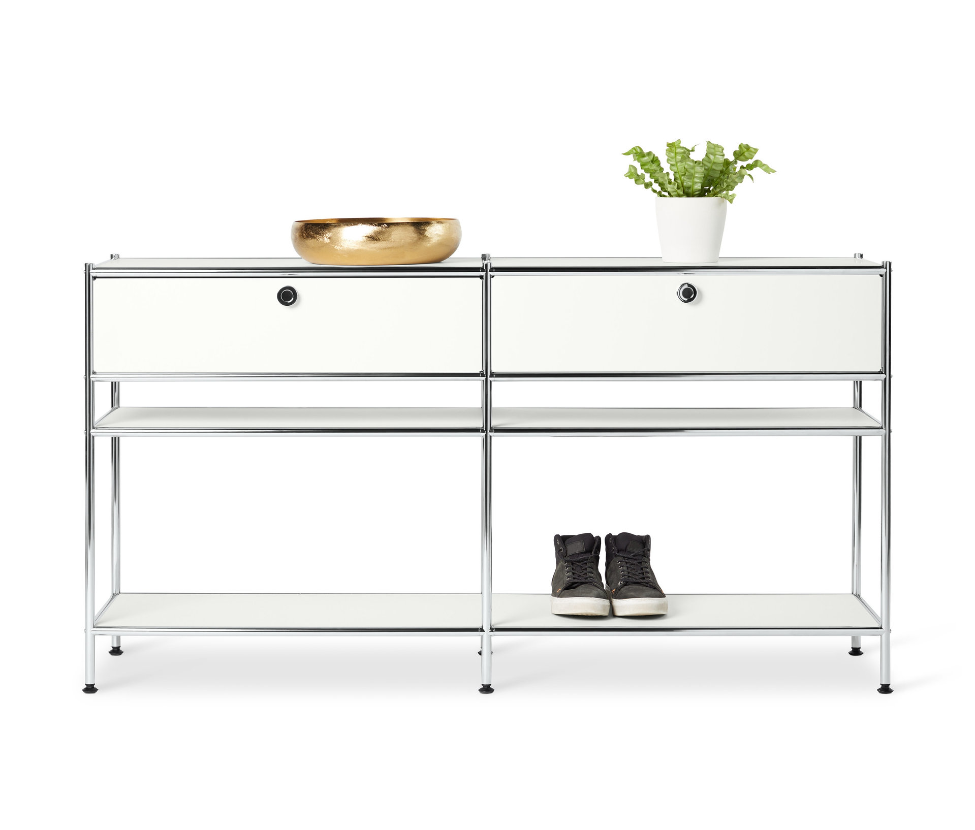 Tchibo - Konsole Metall »Cn3« mit 2 Schubladen - 152x40x82cm - chrom -