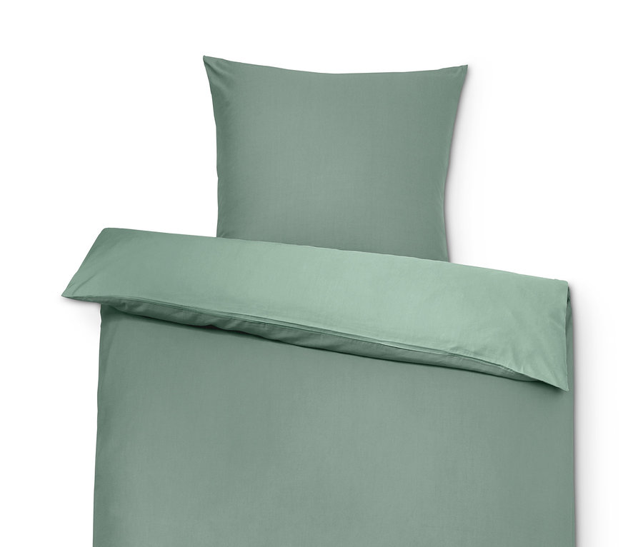 Grüne Tencel™-Baumwoll-Bettwäsche, Normalgröße und grüne Tencel™-Baumwoll-Bettwäsche, Doppelgröße.