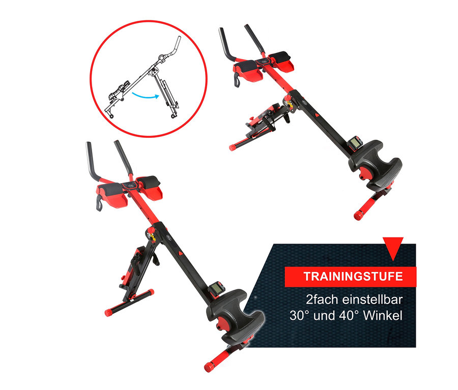 Abbildung des Body Coach 3-in-1-Fitnessgeräts »AB'N ROWER«.