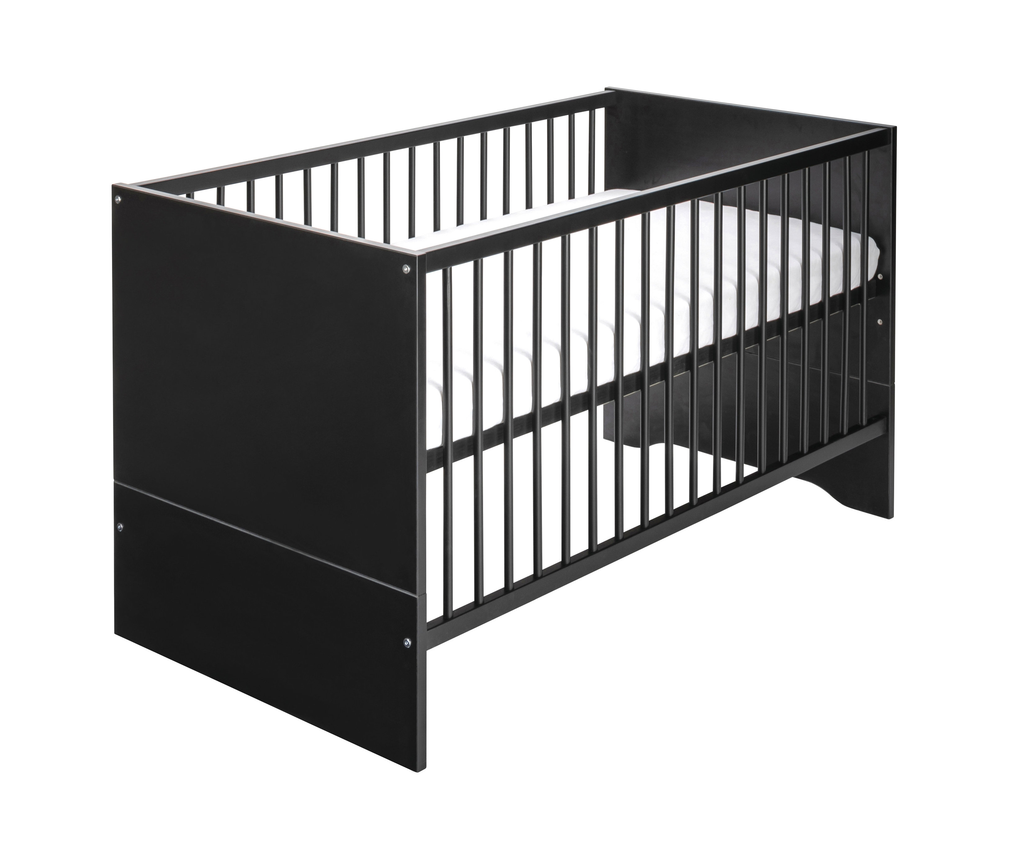 Schwarzes Schardt Kombi-Babybett »Melody«.