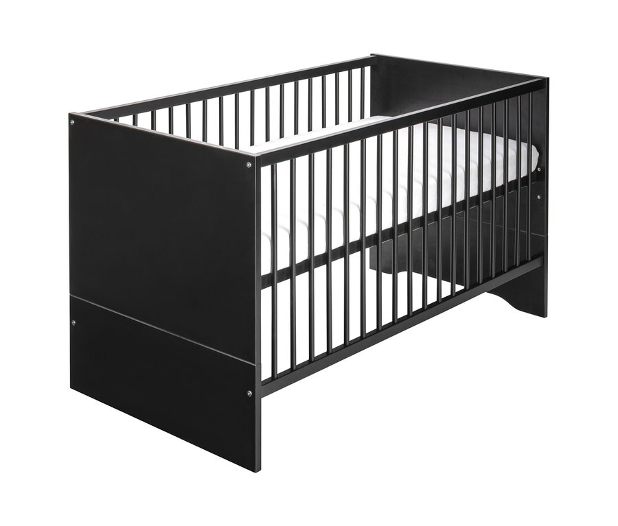 Schwarzes Schardt Kombi-Babybett »Melody«.