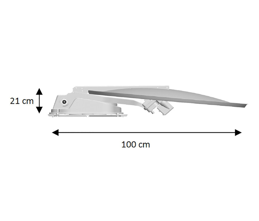 XORO Vollautomatische Satelliten-Anlage »MTA 80« mit den Maßen 21 cm hoch und 100 cm lang.