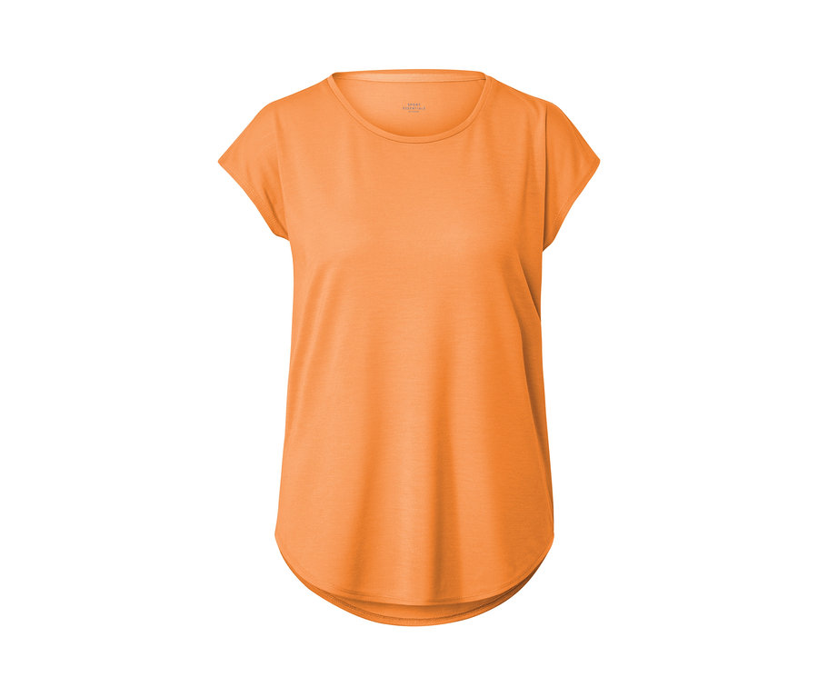 Pfirsichfarbenes Sportshirt.