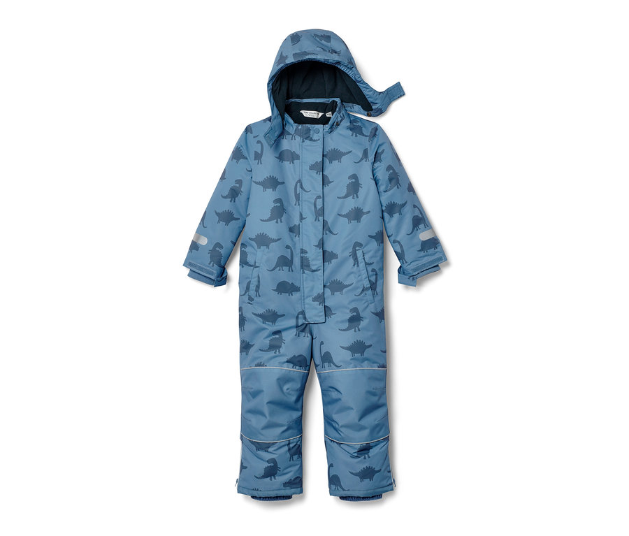 Blauer Kinder-Schneeanzug mit Dinos.