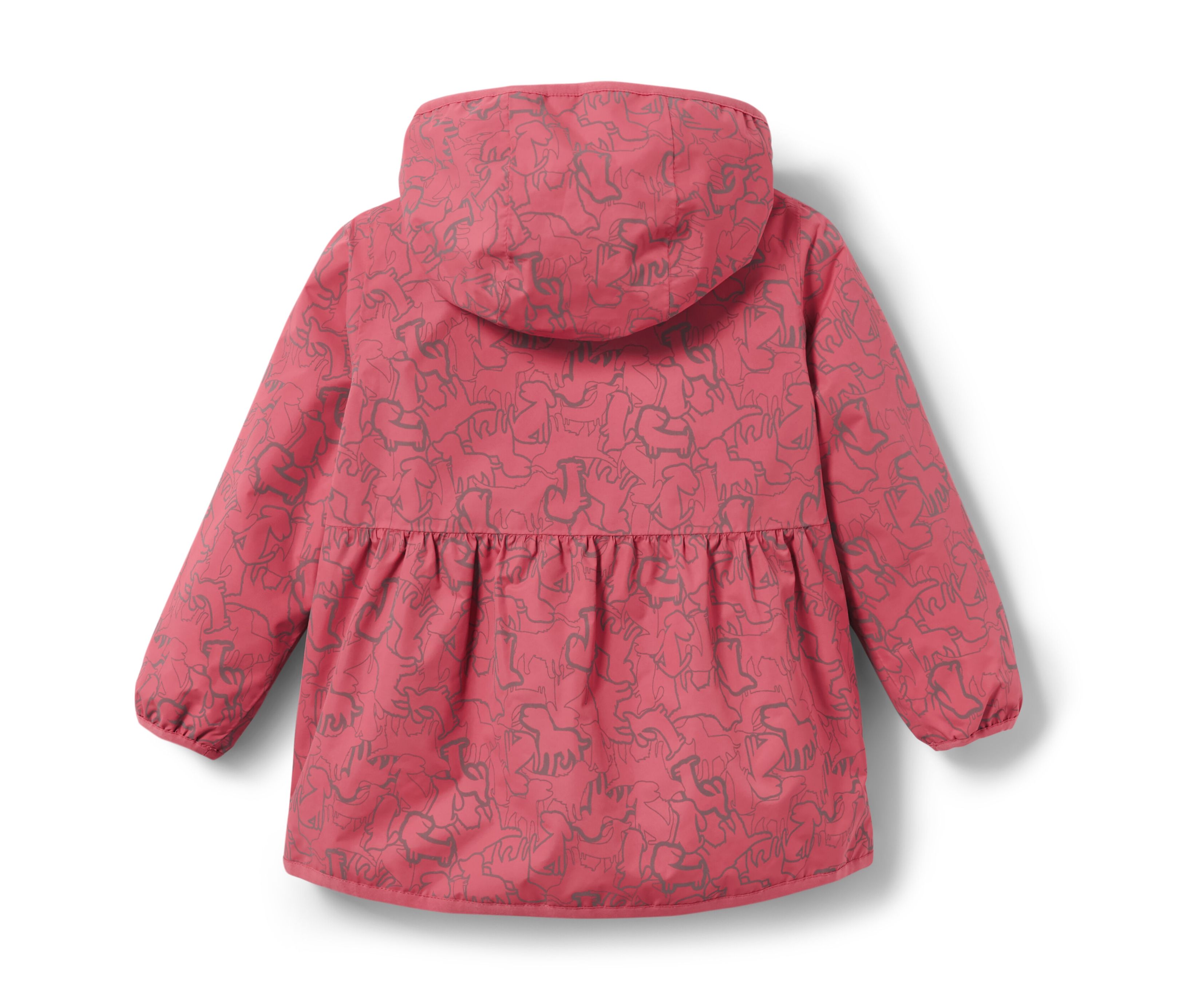 Thumbnail - Tchibo - Kinder-Thermo-Regenjacke mit reflektierenden Elementen - Mädchen - Gr. 110/116 - silber/print