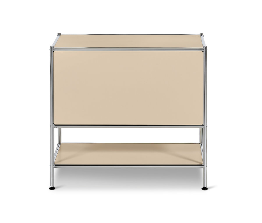 Beiges Sideboard Metall »CN3« mit Klappe.