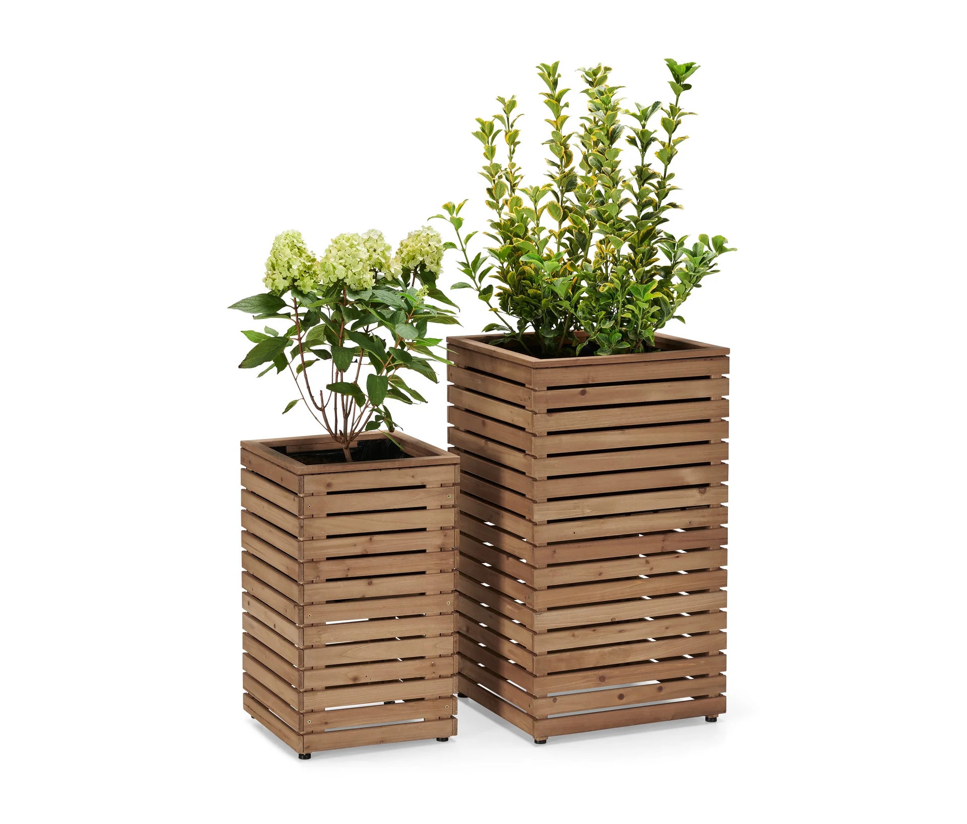 Tchibo - 2 Pflanzsäulen »Tinus« - 35x35x60cm - silber -