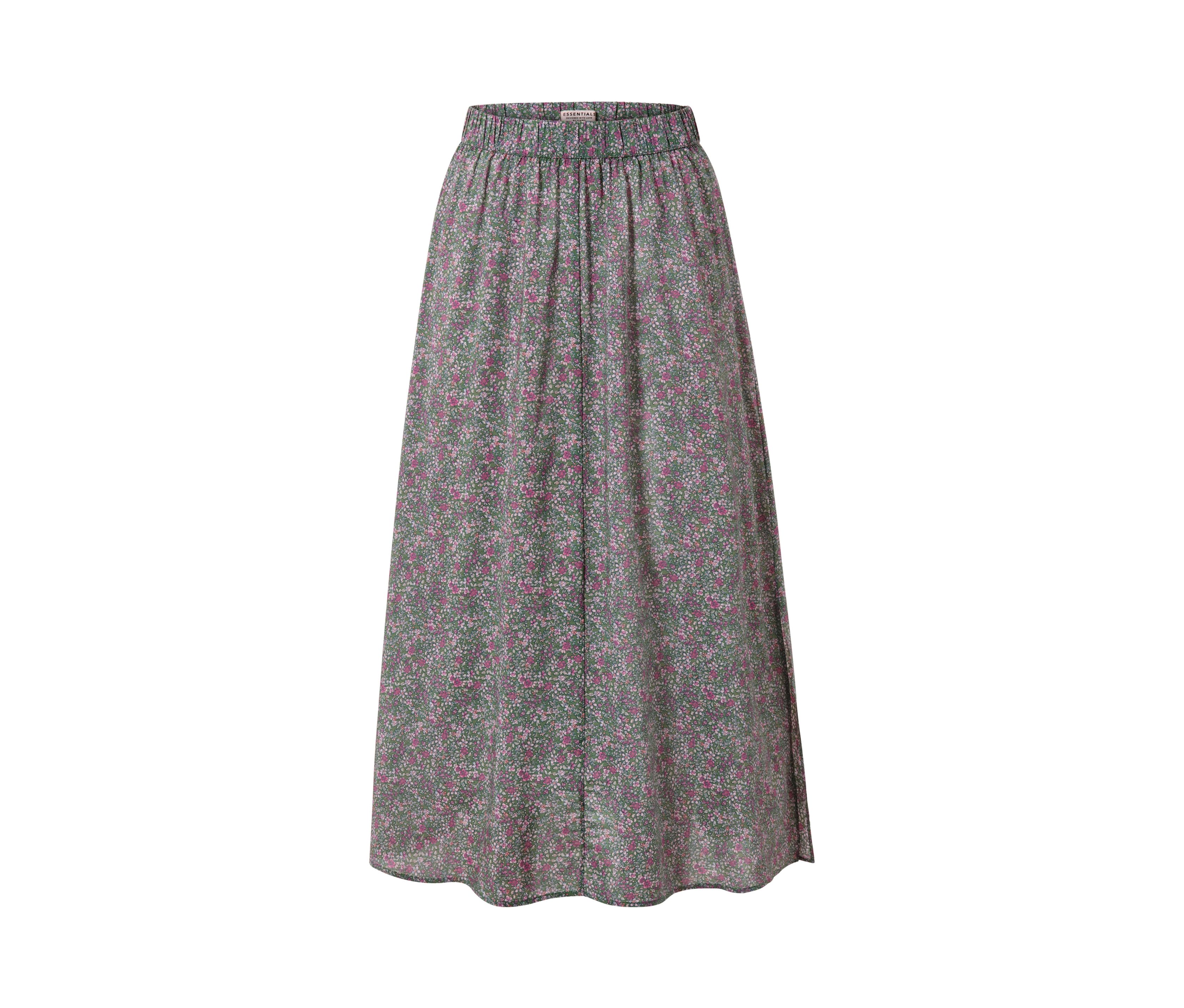 Tchibo - Floraler Midi-Rock - Damen - Gr. 42 - mehrfarbig/geblümt