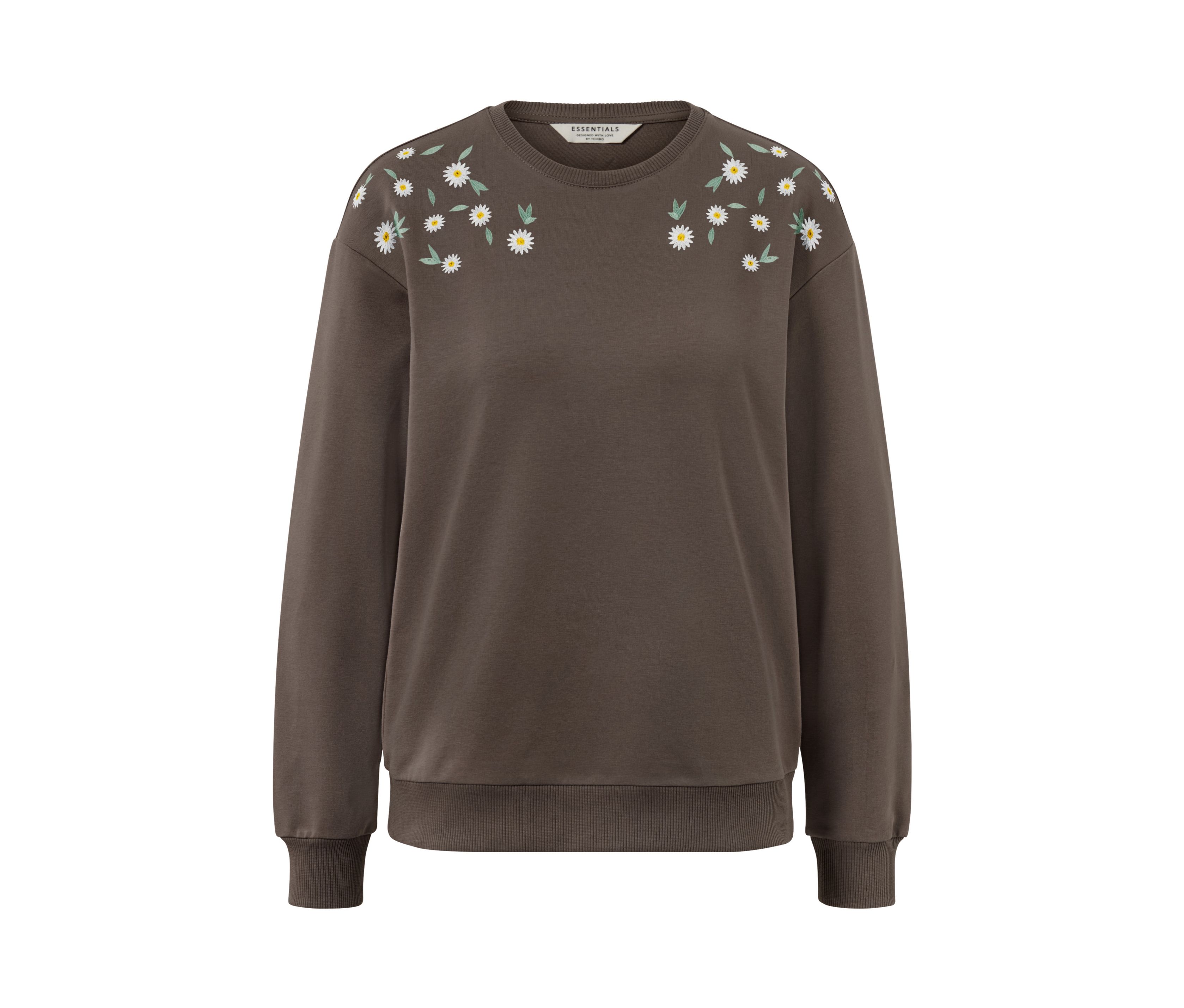 Tchibo - Sweatshirt mit Stickerei - Damen - Gr. XS - creme