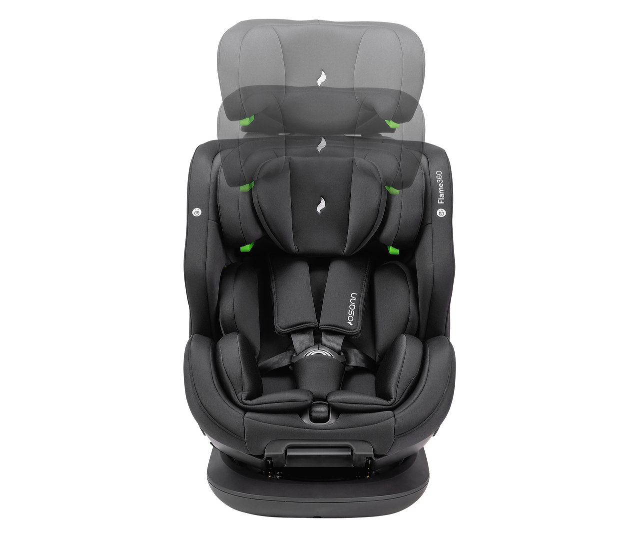 Schwarzer Osann Kindersitz »Flame360«.