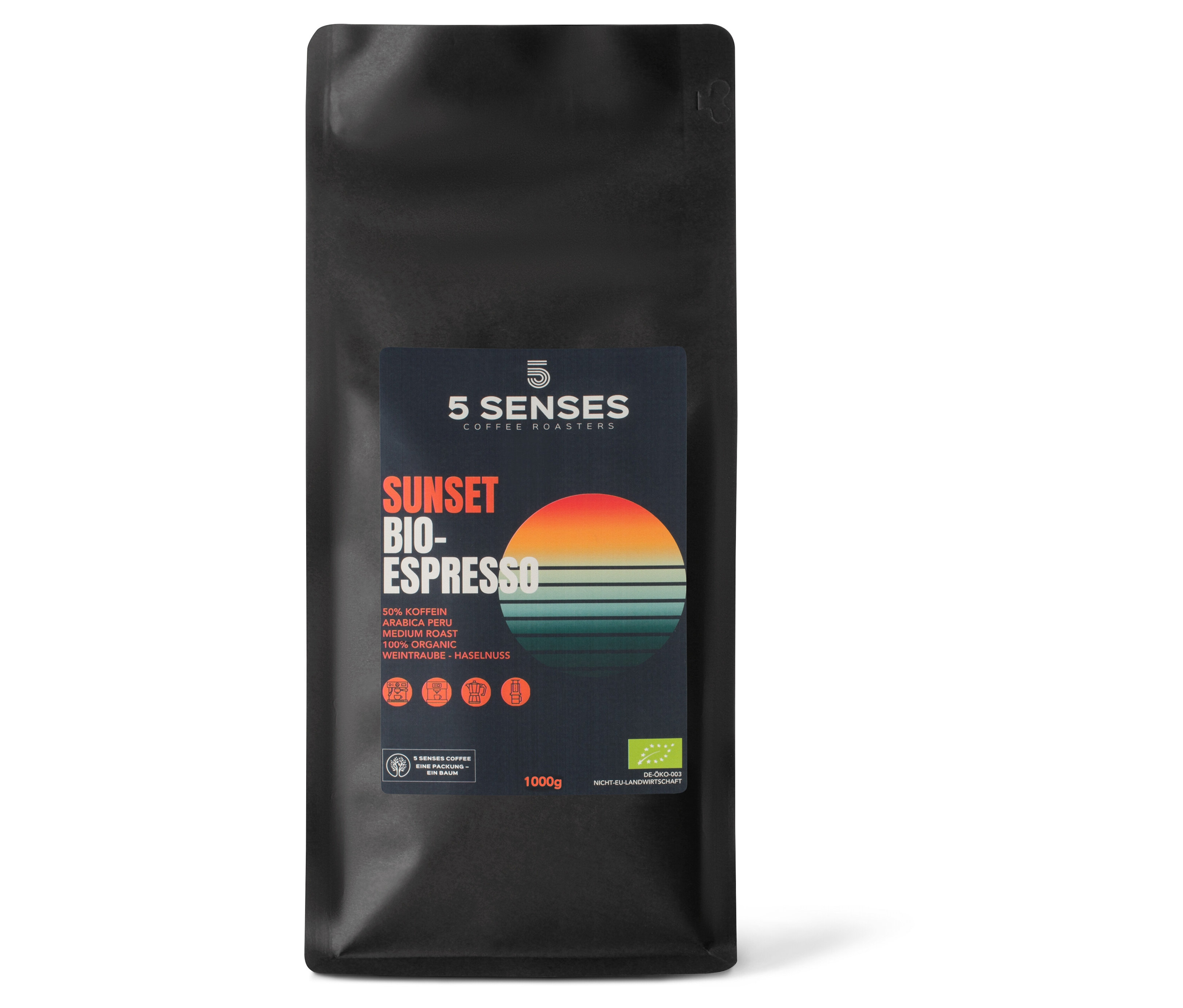 5 Senses - Sunset Bio-Espresso - 50% koffeinreduziert - 1 kg Ganze Bohne - Intensität: 4/6. 5 Senses - Sunset Bio-Espresso - 50% koffeinreduziert - 1 kg Ganze Bohne - Intensität: 4/6 <![CDATA[5 Senses - Sunset Bio-Espresso - 50% koffeinreduziert Espresso Ganze günstig Kaufen-5 Senses - Sunset Bio-Espresso - 50% koffeinreduziert - 1 kg Ganze Bohne - Intensität: 4/6. 5 Senses - Sunset Bio-Espresso - 50% koffeinreduziert - 1 kg Ganze Bohne - Intensität: 4/6 <![CDATA[5 Senses - Sunset Bio-Espresso - 50% koffeinreduziert