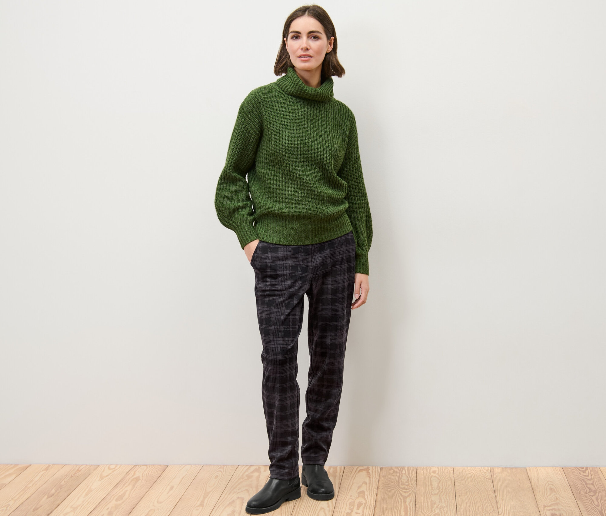 Thumbnail - Tchibo - Karierte Joggpants - Damen - Gr. S - anthrazit/jacquard