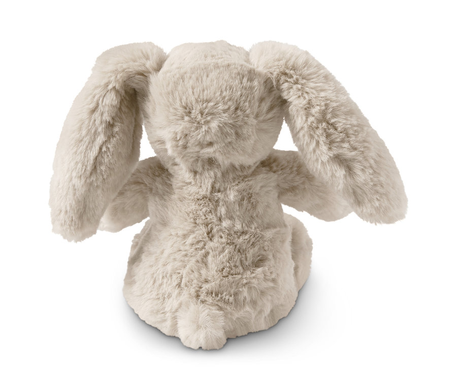 Rückansicht eines Plüsch-Hasen.