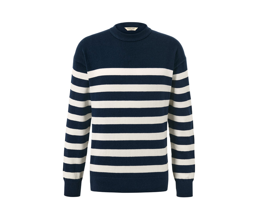 Gestreifter Pullover mit Rundhalsausschnitt.