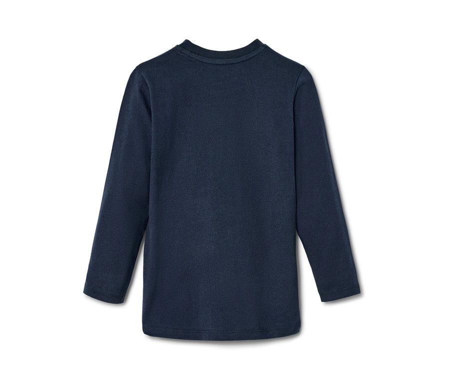 Marineblaues Kleinkinder-Langarmshirt.