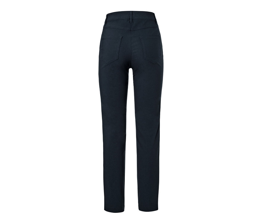 Dunkelblaue Bengalin-Hose von hinten.