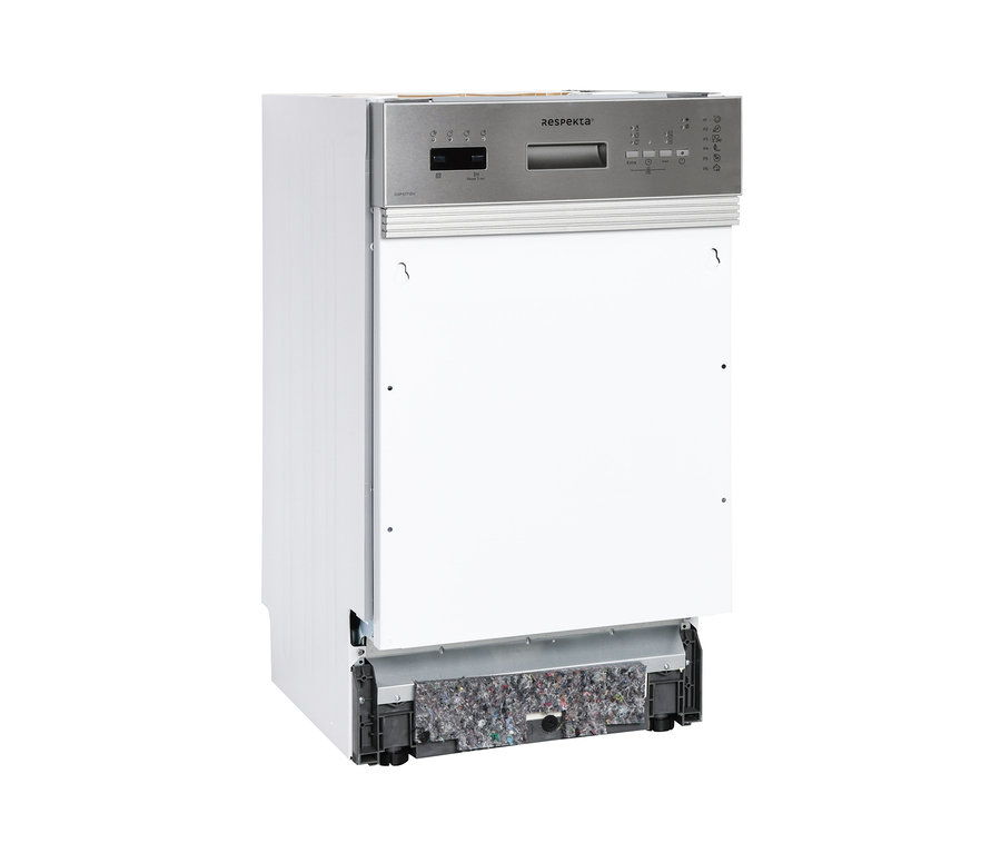 Frontansicht des Respekta teilintegrierten Geschirrspülers »GSP45TiDV«, ca. 45 cm breit.