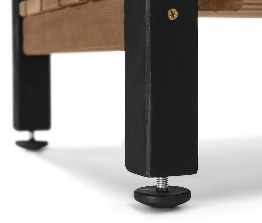 Detailansicht des Pflanzkasten-Regals »Elin« zeigt die Fuesse.