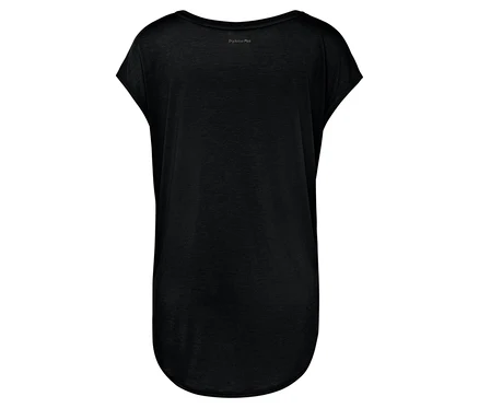 Detail der Rückseite eines schwarzen Dry Active Plus T-Shirts.