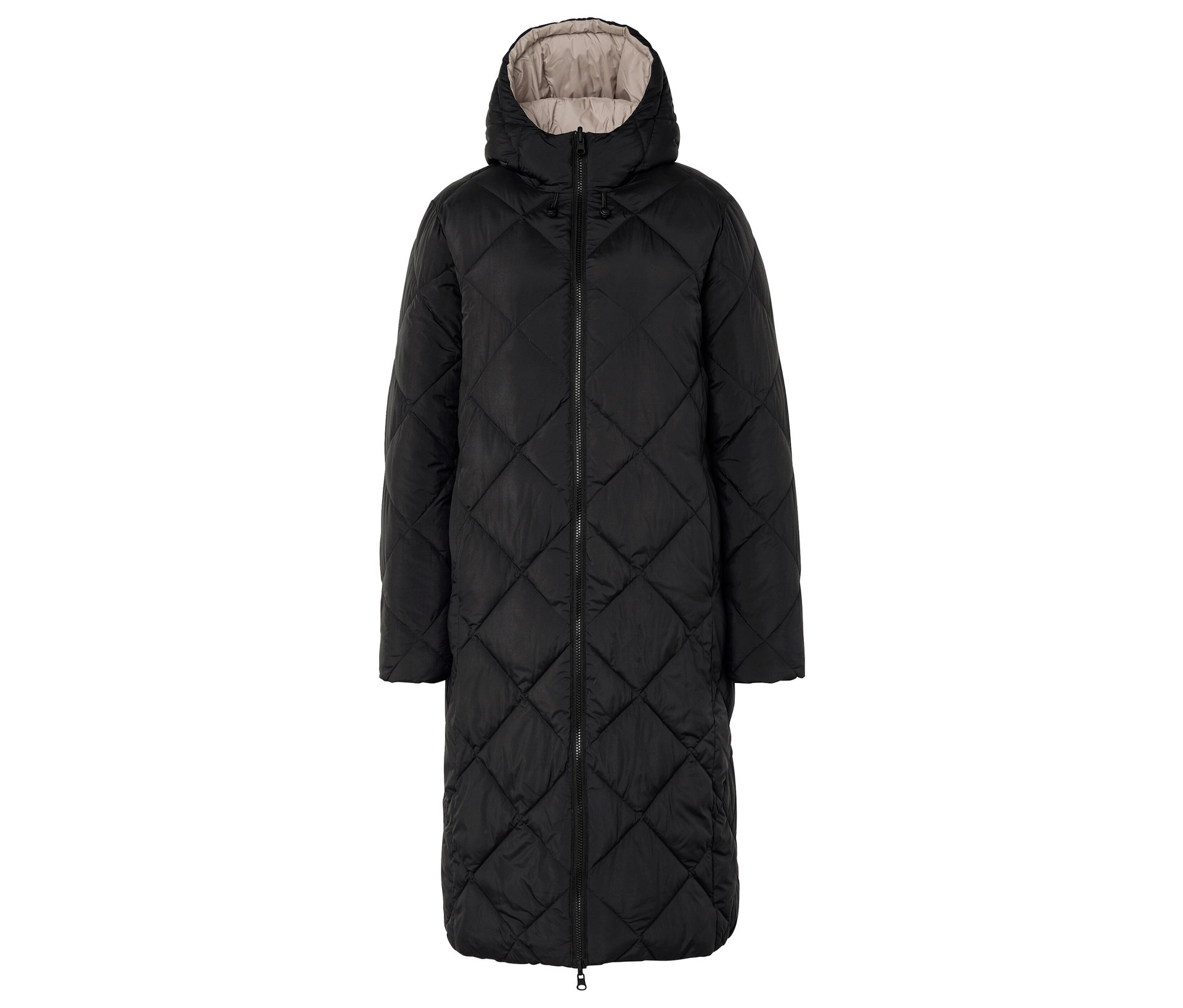 Wendbarer Steppmantel - Damen - Gr. 44 - schwarz - schwarz