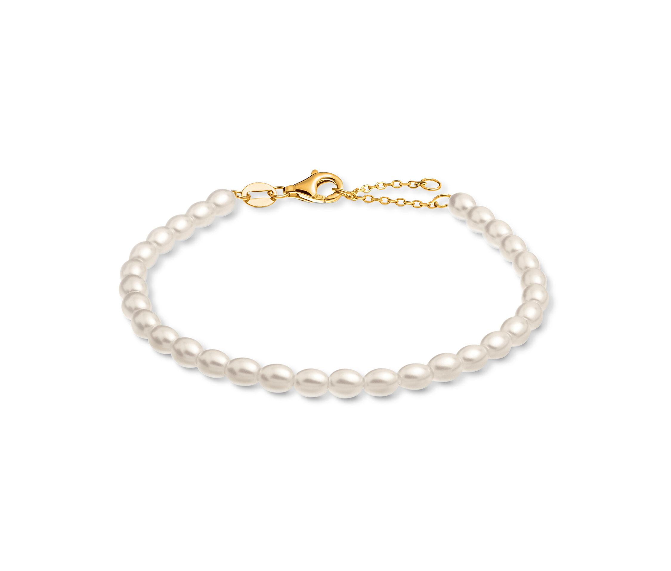 Silber Armband »Tiny Pearls« - weiß - weiß