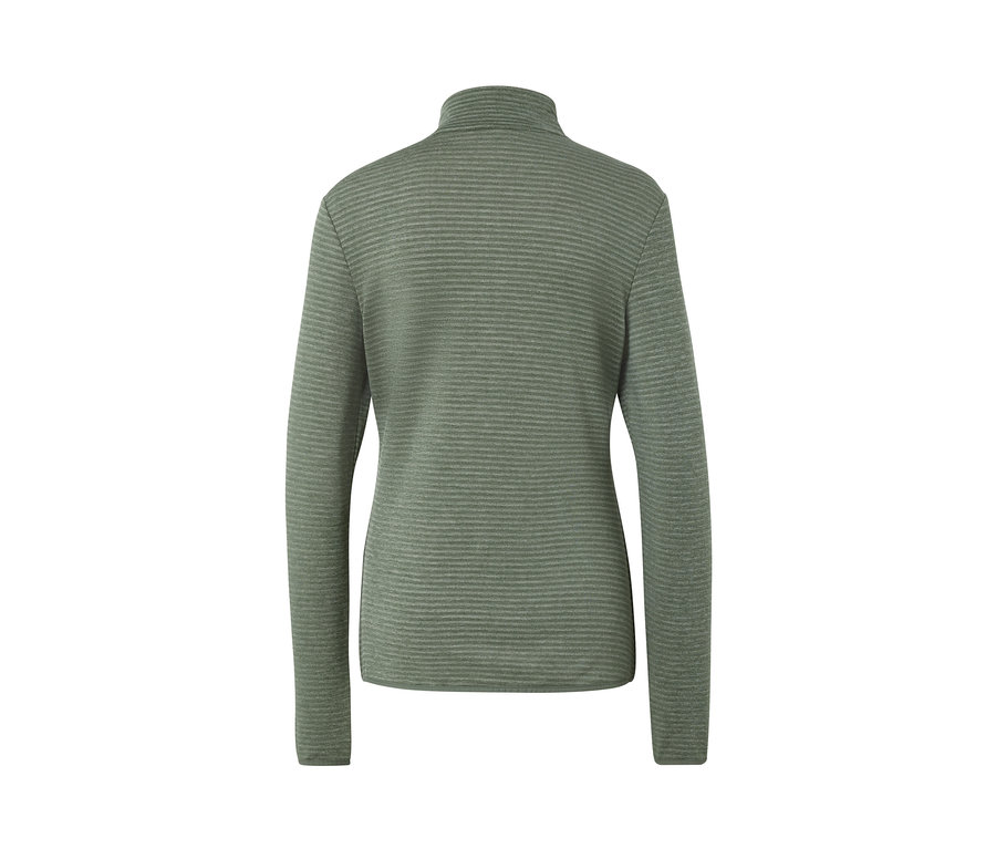 Rückansicht eines grünen Outdoor-Funktionsshirts.