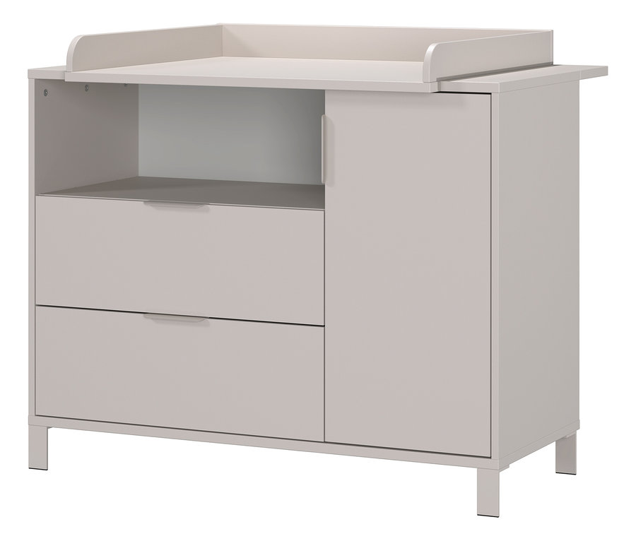 Ein blasslila Set »Alkmaar« breit, bestehend aus Kommode und Wickelaufsatz.