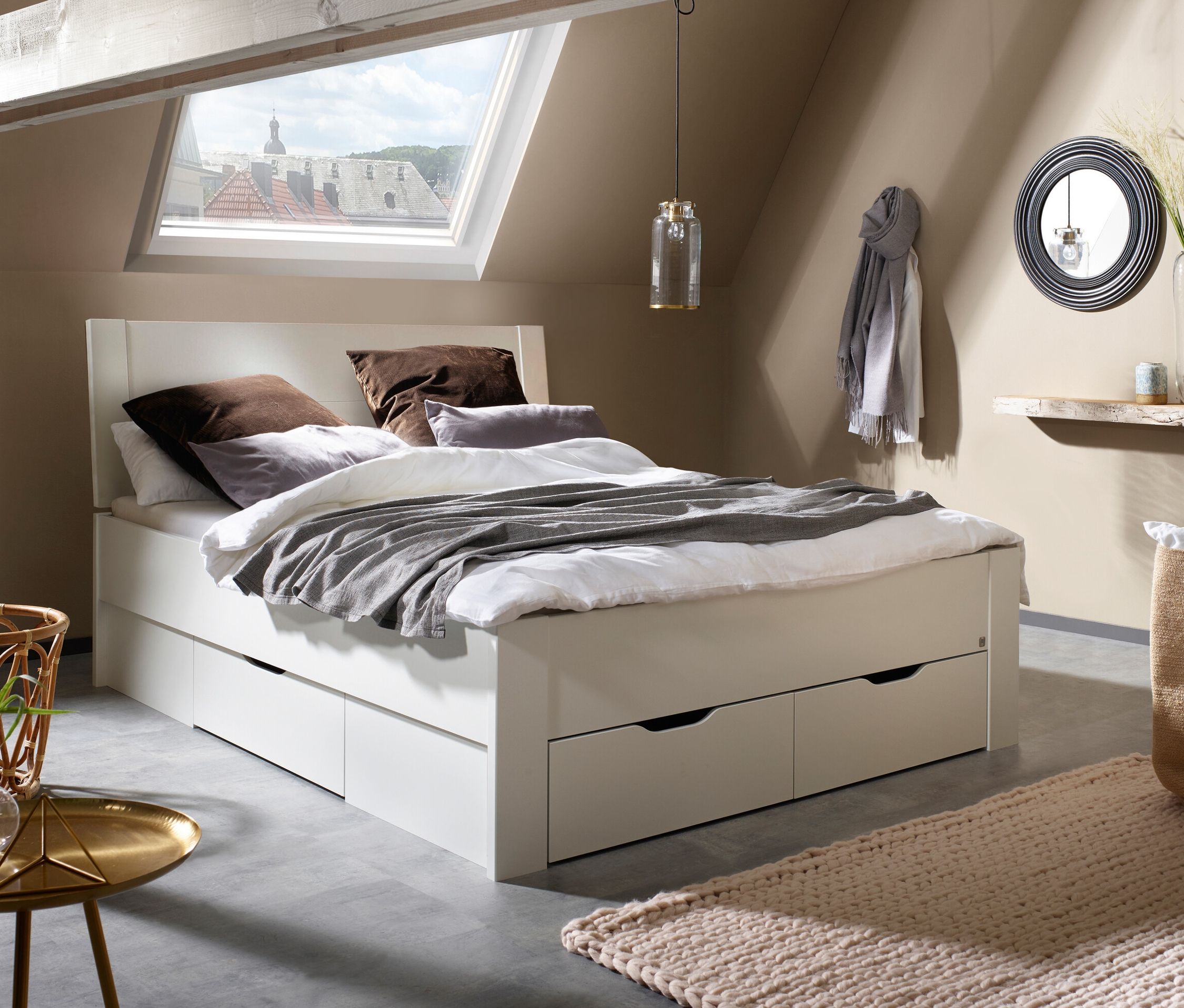 Thumbnail - rauch Bett »Aditio Beds« - 166x216x100cm - weiß - Holz
