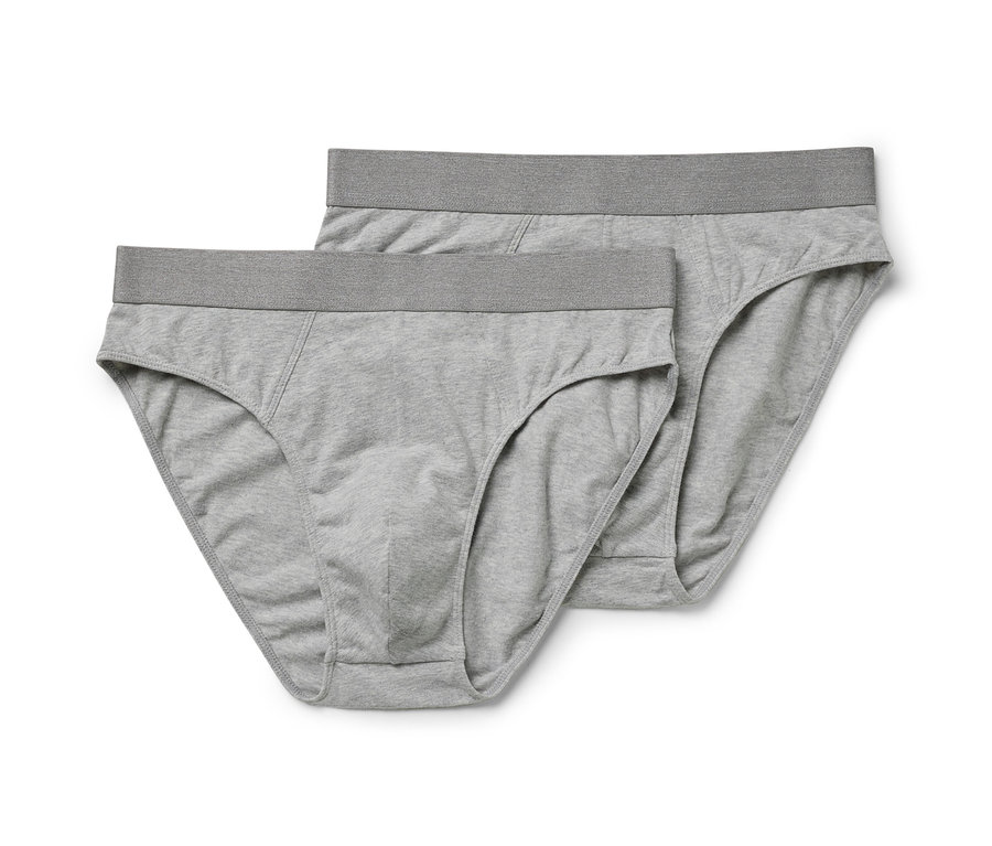 Zwei graue Herrenslips, 4 Slips