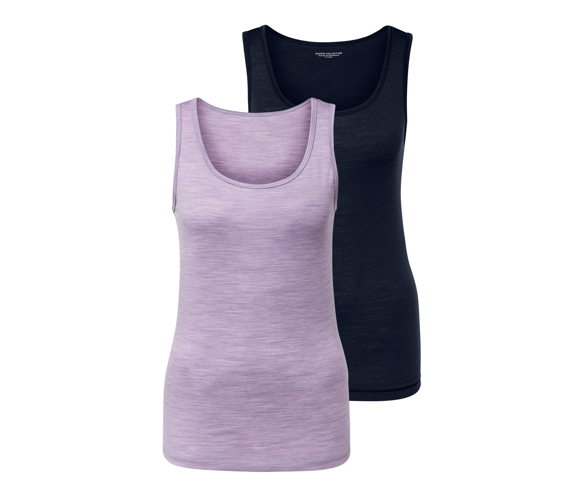 Da. Funktions Tanktops Merino 2er - Damen - Gr. M - dunkelblau - dunkelblau