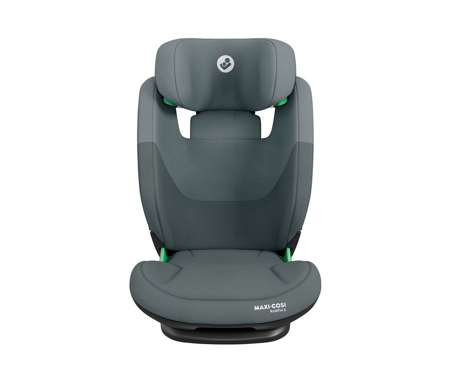 Detailaufnahme des grauen Maxi-Cosi Kinder-Autositzes »Rodifix S«, i-Size.