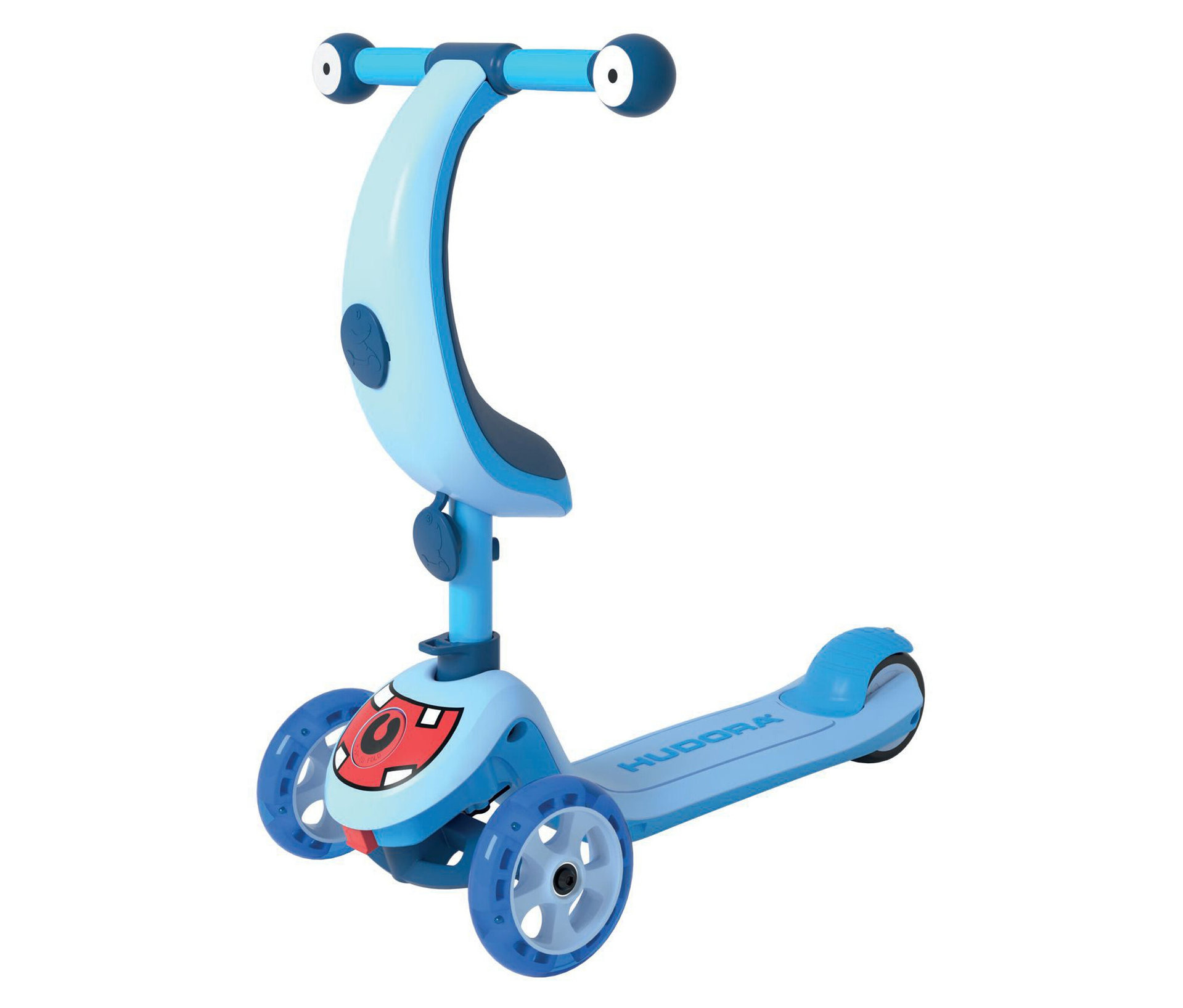 Hudora 4-in-1-Scooter, Cyan - Stahl / Kunststoff / Aluminium