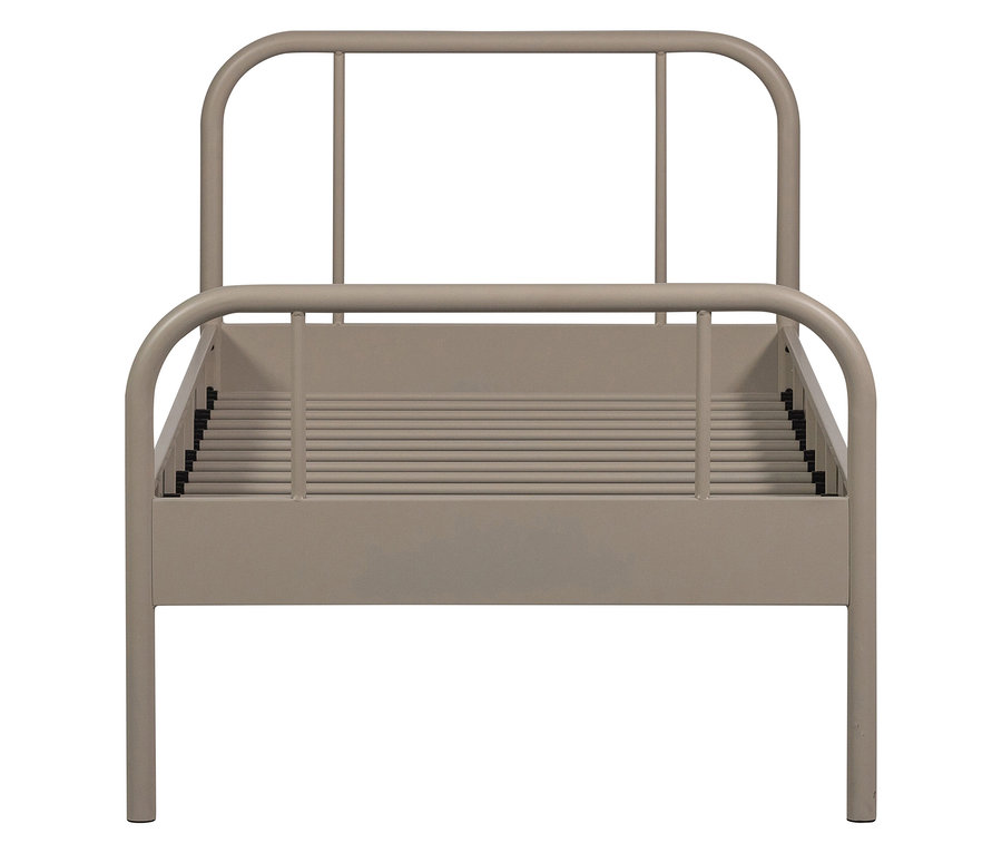 Metall-Einzelbett »Mata« von WOOOD, 90 x 200 cm, in neutralem Farbton.