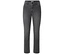 Graue Jeans mit geradem Bein und Taschen vorne und hinten.