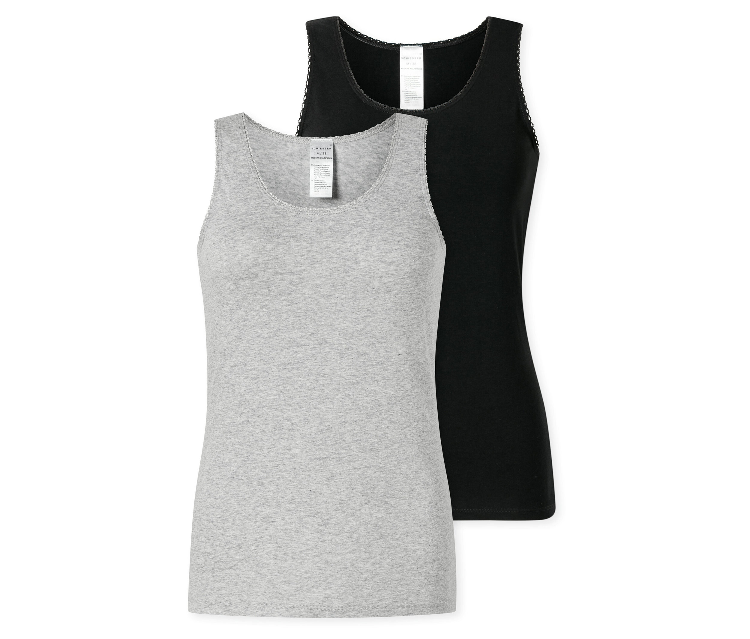 Tops - Damen - Gr. 44 - schwarz - schwarz