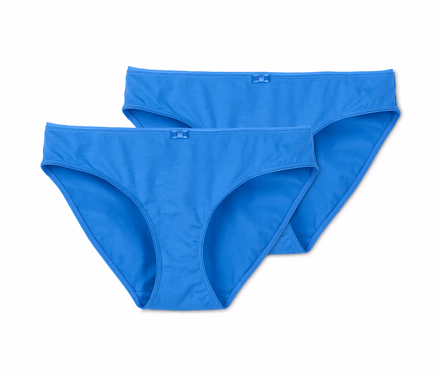 Zwei blaue Slips.