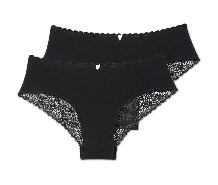 Zwei schwarze Brazilslips.