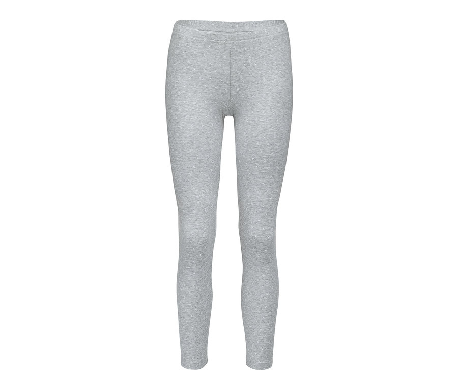 Graue Leggings mit Print der Wendepyjama mit Leggings.