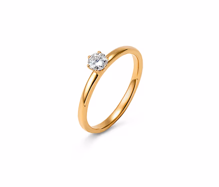 585 Gold-Ring mit Brillant.