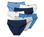 1x blau, 1x grau meliert, 1x blau-weiß gestreift, 2x weiß, 2x dunkelblau