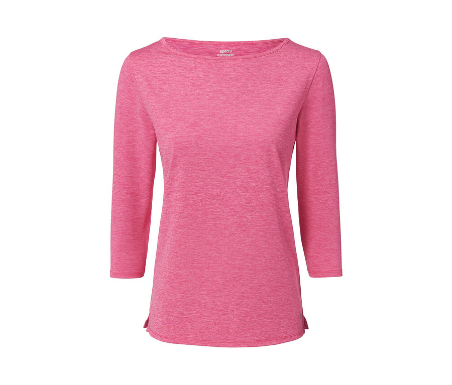 Pinkes Funktionsshirt mit Dreiviertelärmeln.