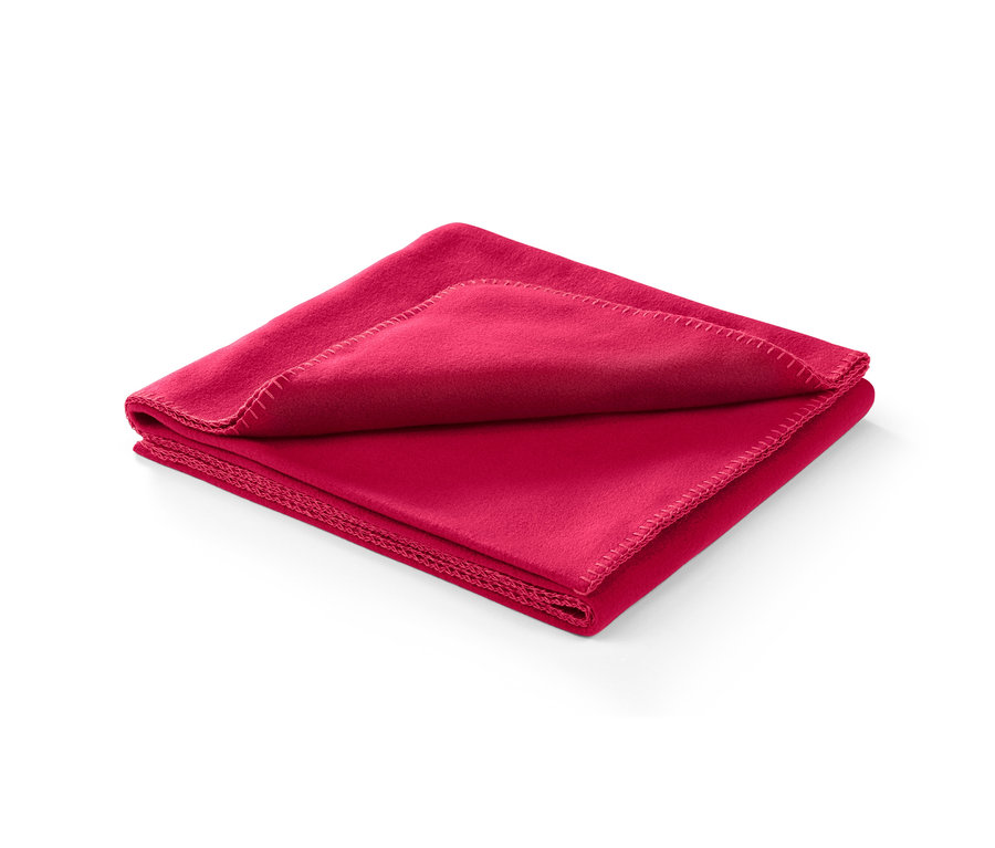 Zusammengelegte Fleece-Kuscheldecke.