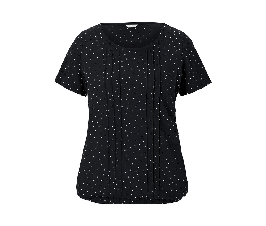 Bedrucktes Blusenshirt im Punkte-Dessin.